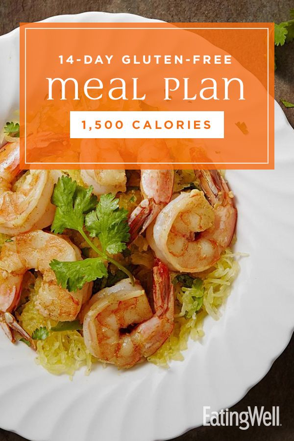 14 Day Gluten Free Meal Plan 1 500 Calories Gluten Free Meal Plan