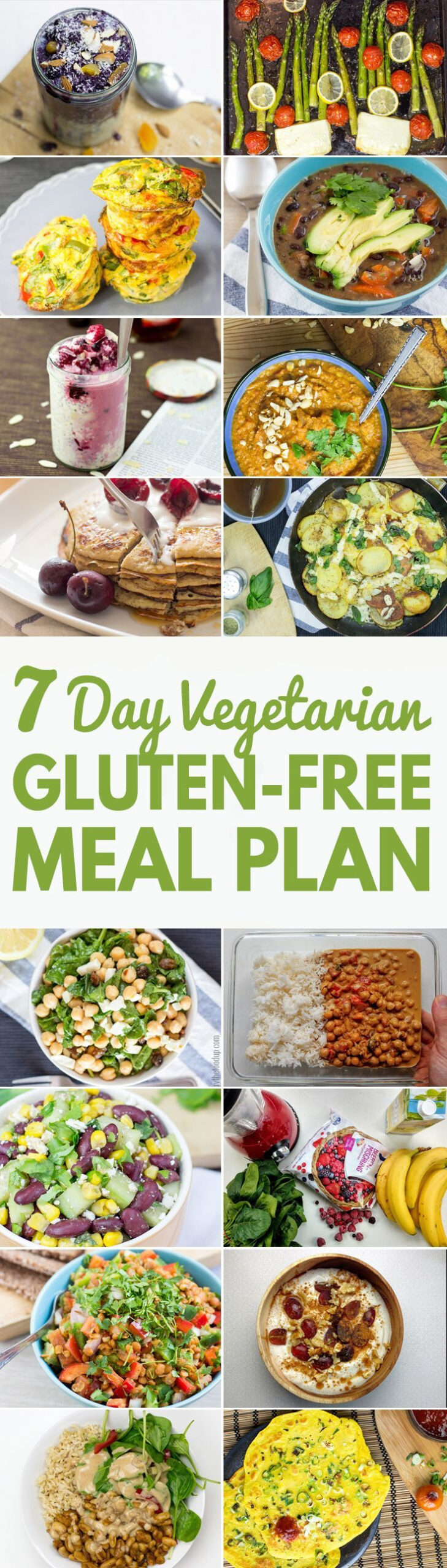 7 Day Gluten Free Vegetarian Meal Plan Free To Download Protein 