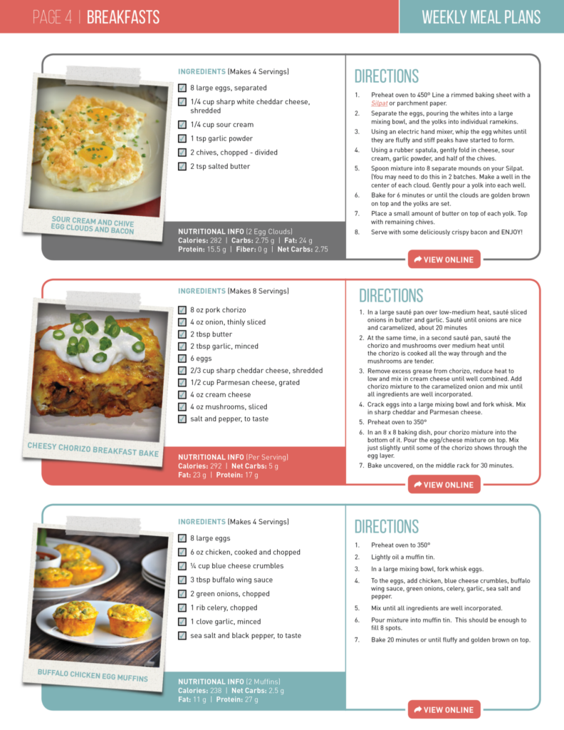 Low Carb And Gluten Free Weekly Meal Plans With Images Meals For 