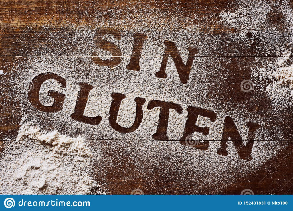 Text Gluten Free Written In Spanish Stock Image Image Of Dieting 