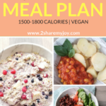 Vegan 21 Day Fix Meal Plan 1 500 1 800 Calories GF Gluten Free