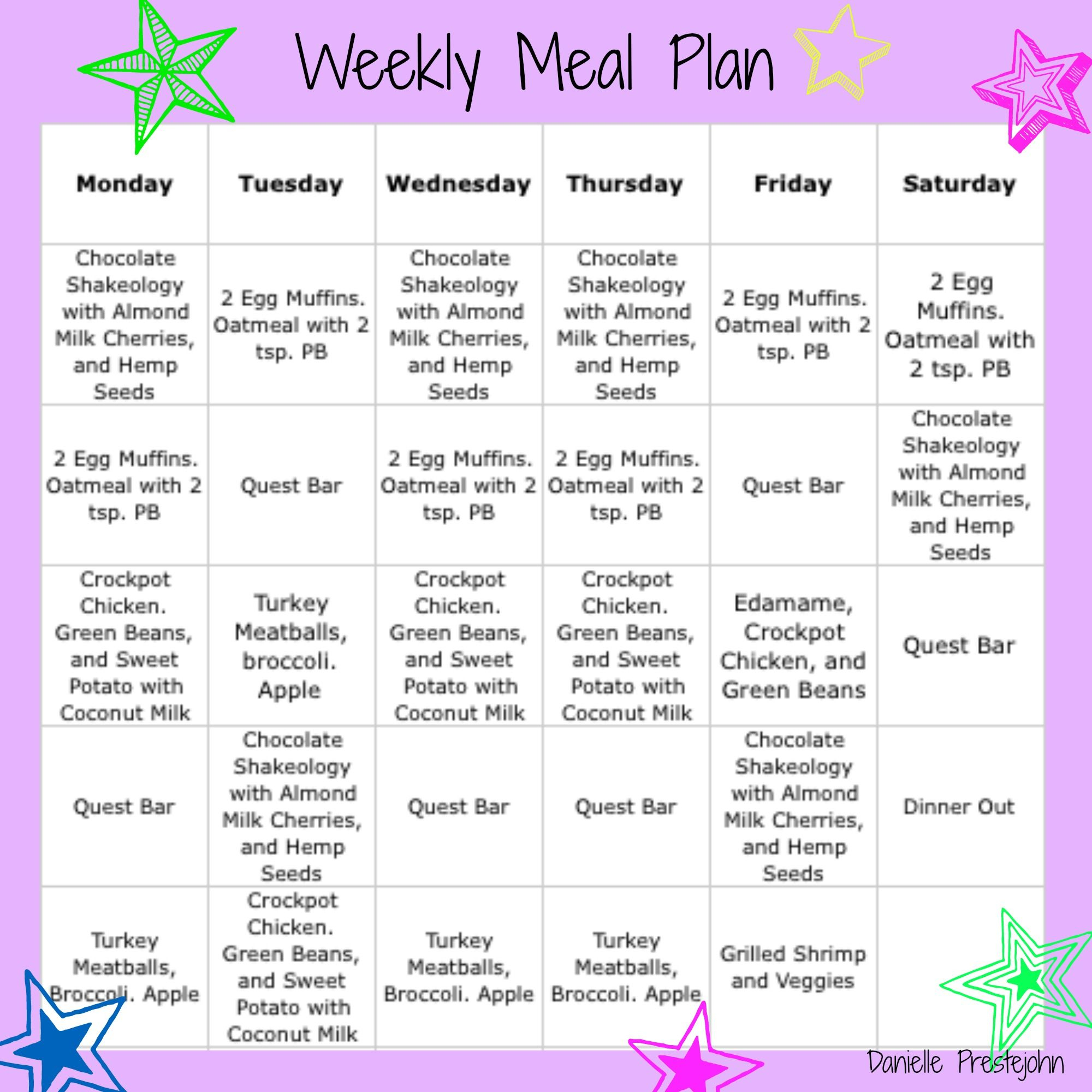 Weekly Meal Plan Week Meal Plan Gluten Free Meal Plan 21 Day Fix