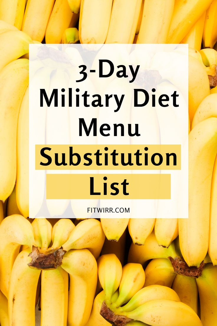 3 Day Military Diet Substitutions Free Download Fitwirr In 2020