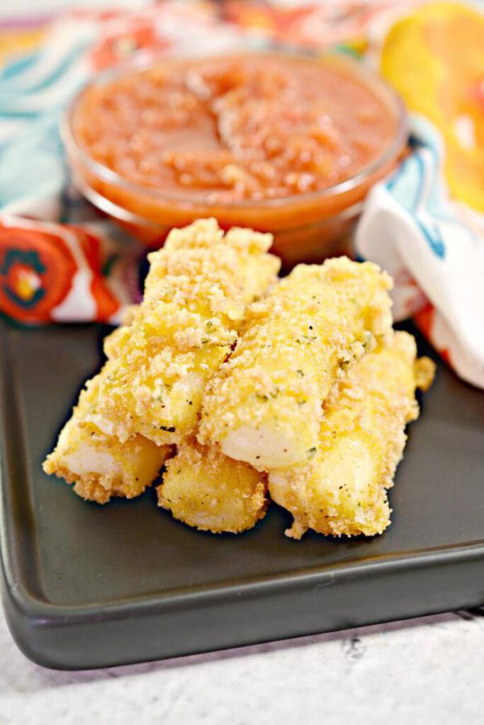 BEST Keto Mozzarella Sticks Low Carb Air Fryer Cheese Sticks Idea 