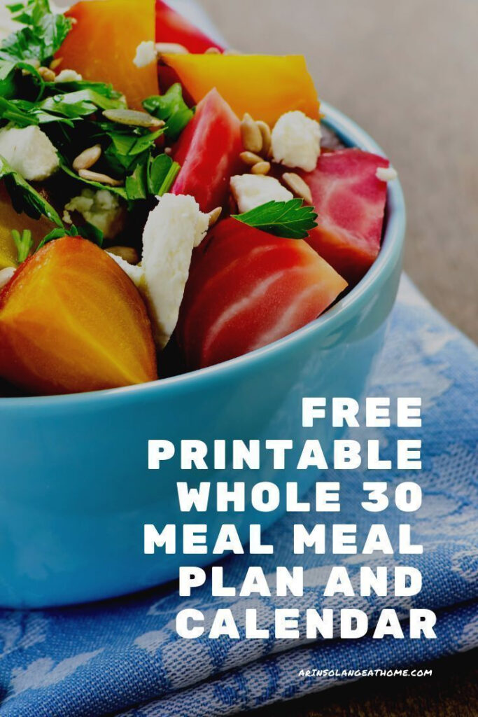 Free Printable Whole 30 Calendar Low Iodine Diet Dash Diet Recipes 