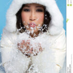 Girl Blowing Snow Stock Image Image Of Female Korean 12613643