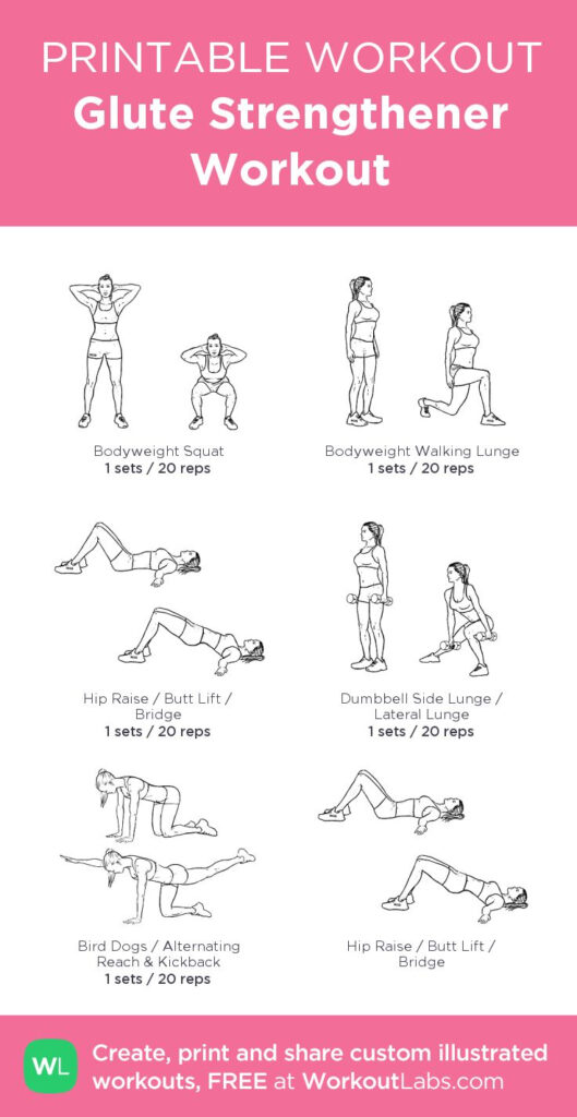 Glute Strengthener Workout My Visual Workout Created At WorkoutLabs 