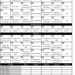 Insanity Workout Schedule Download Printable PDF Templateroller