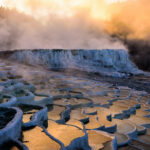 Nature Landscape Sunrise Water Mist Hot Spring Terraces