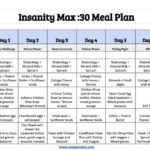 Sparkle Shine Insanity Max 30 Meal Plan Workout Meal Plan