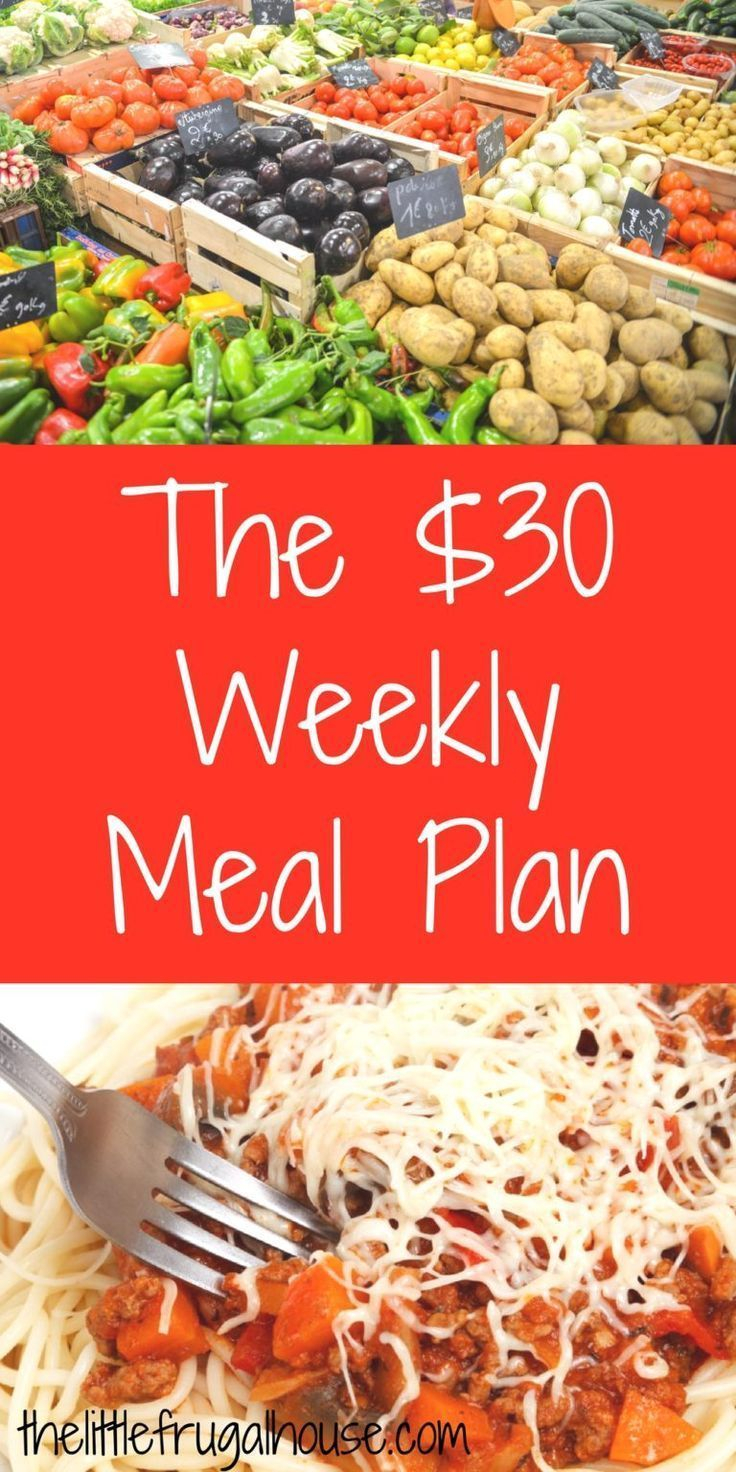 The 30 Weekly Meal Plan Free Printable Aldi Shopping List Menu 