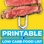 Ultimate Low Carb Foods Guide Printable Low Carb Food List No