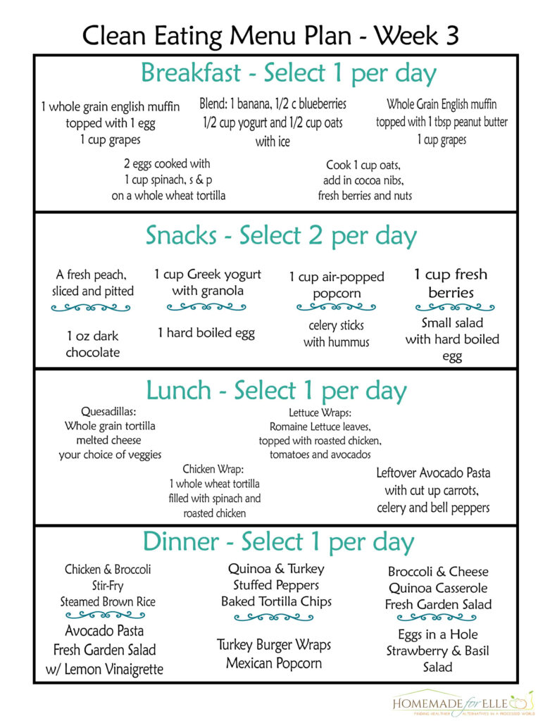 Clean Eating Meal Plan PDF with Recipes Your Family Will Love 