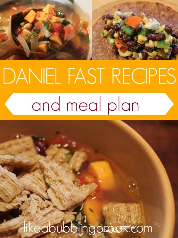 Daniel Fast Meal Plan With Recipes PDF Download Daniel Fast Recipes 