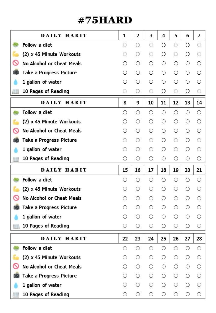 Pin On 75 Hard Challenge By Andy Frisella Printables